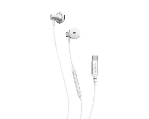 Powerology Type-C Stereo Earphones - White