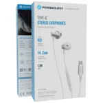 Powerology Type-C Stereo Earphones - White