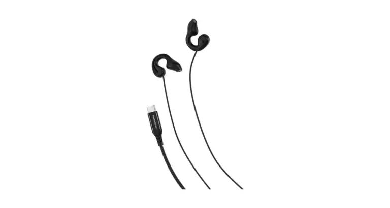 Powerology Voro Earhook USB-C Wired Earphones - Black