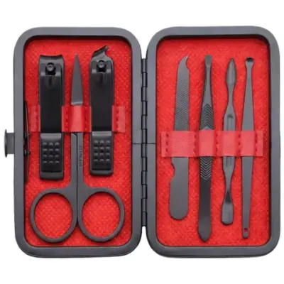 Green Lion 7-In-1 Manicure Set - Black