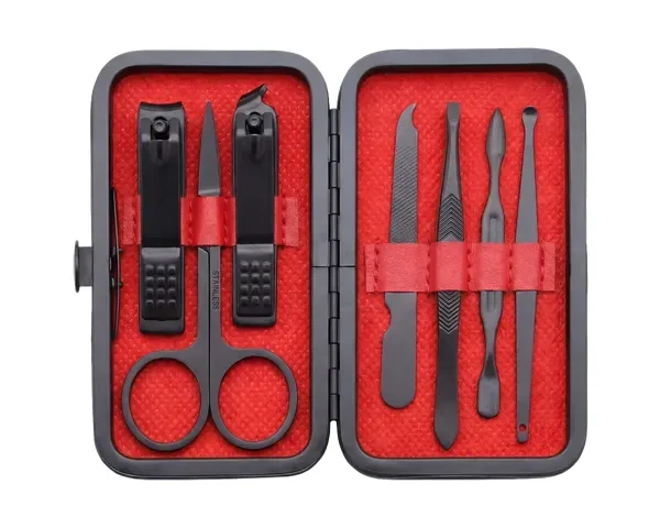Green Lion 7-In-1 Manicure Set - Black