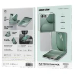 Green Lion Flip Protection Pack with Front Glass & Inner EPU Film for Z Flip 8 & 7 - Clear
