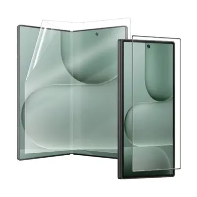 Gadget Pulse Kenya 55 Green Lion Fold Protection Pack with Front Glass & Inner EPU Film for Z Fold 8 Ultra & Z Fold 7 - Clear
