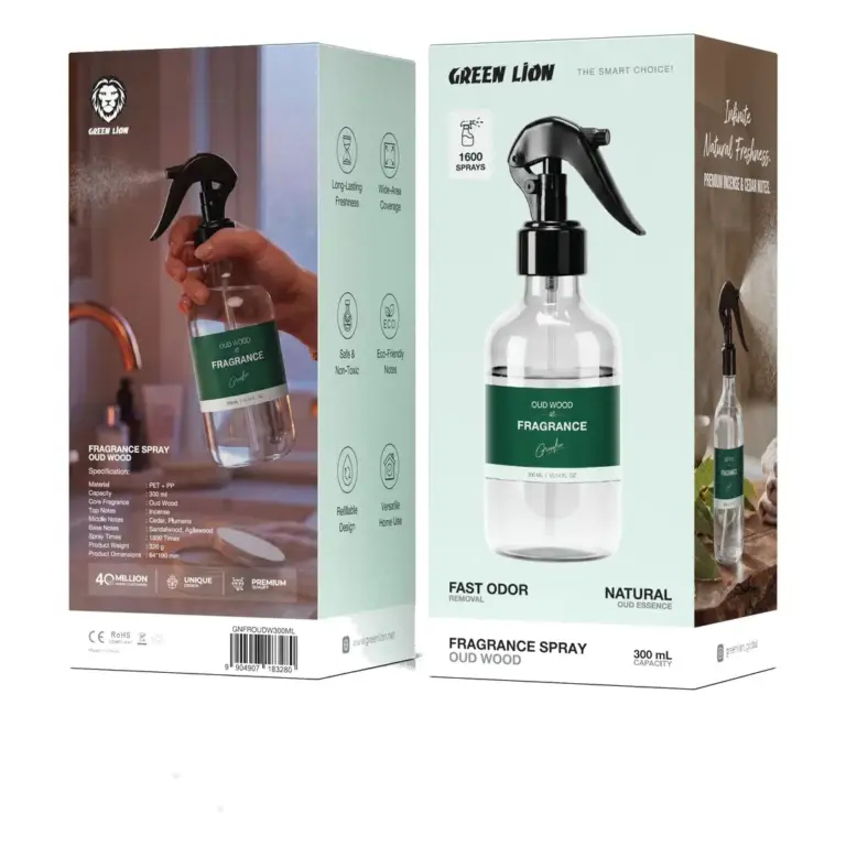 Green Lion Fragrance Spray Oud Wood - Clear