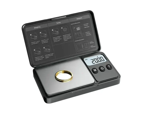 Green Lion Jewelry Scale with High Accuracy Weighing – Black