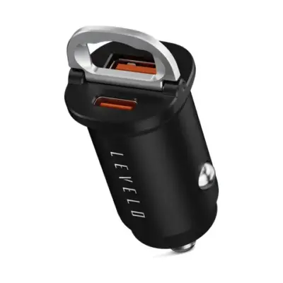 Levelo Kruz 38W Fast Car Charger - Black