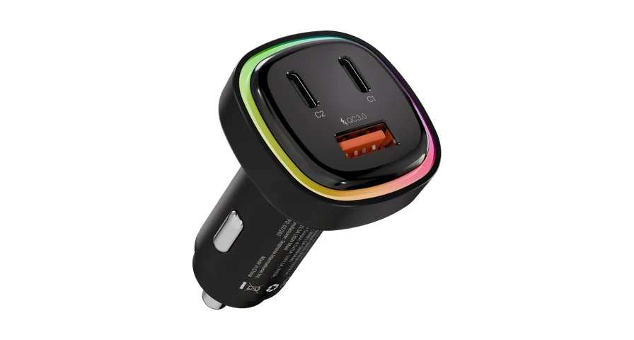 Levelo Statique 66W Car Charger - Black 1 Levelo Statique 66W Car Charger - Black