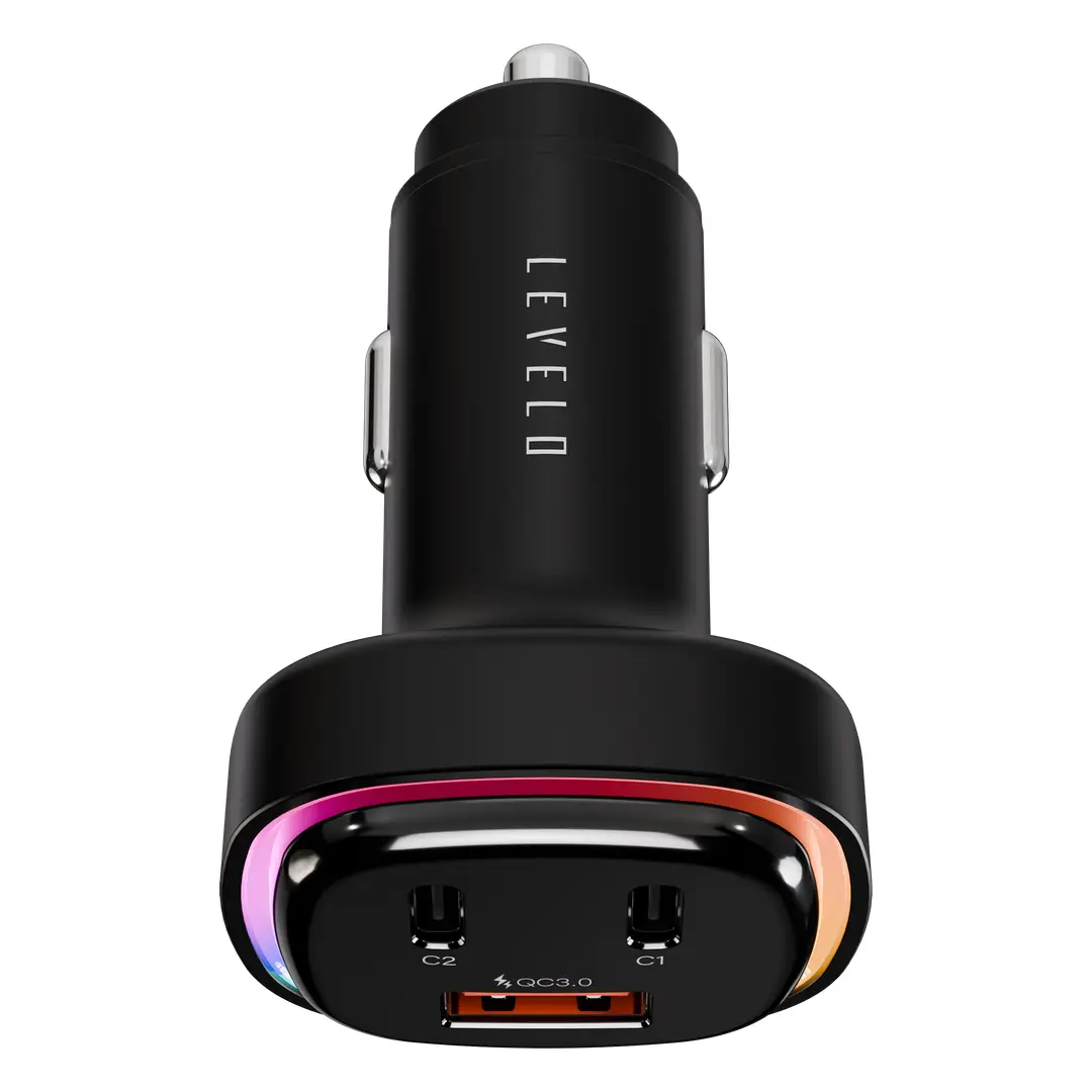 Levelo Statique 66W Car Charger - Black 3 Levelo Statique 66W Car Charger - Black