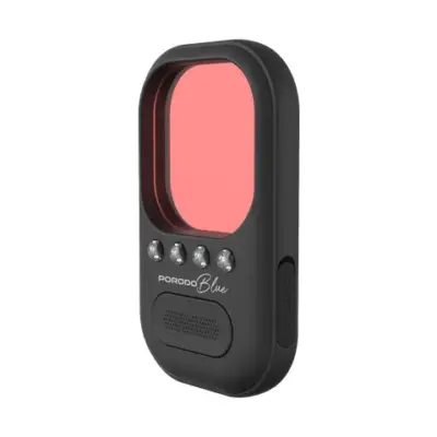 Porodo Blue Rubin Infrared Hidden Camera Detector with Silicone Suction Cup- Black