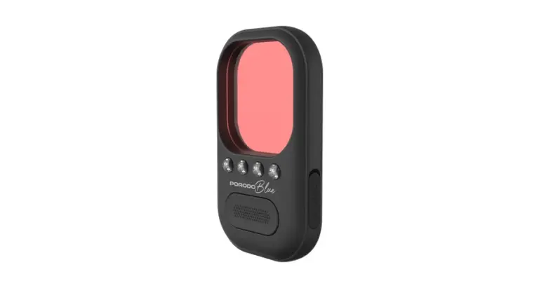 Porodo Blue Rubin Infrared Hidden Camera Detector with Silicone Suction Cup- Black