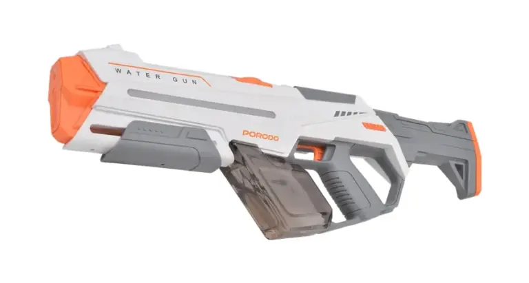 Porodo Captain Splash Electric Suction Power Water Gun with 350ml Water Tank Capacity - White