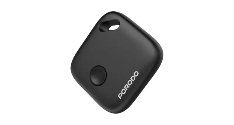 Porodo Findora Rechargeable Smart Tag with Real-Time Tracking & Alert System - Black