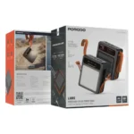 Porodo Laros Solar Power Bank with 22.5W Fast Charging & Built-In Cables - Black