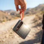 Porodo Laros Solar Power Bank with 22.5W Fast Charging & Built-In Cables - Black