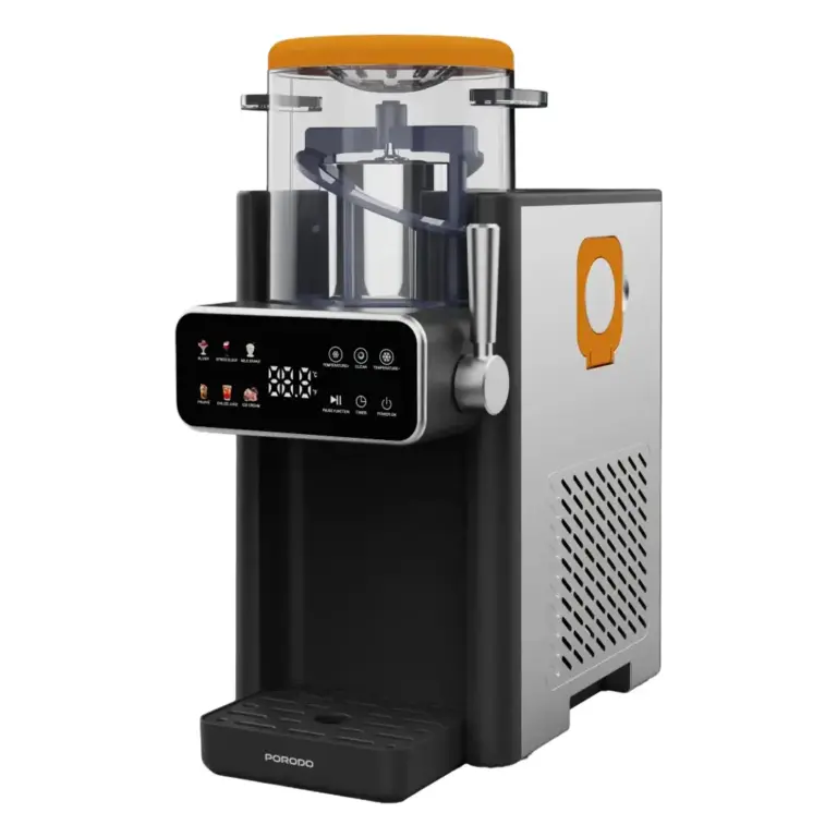 Porodo Lifestyle Frappé Ice Cream & Slushie Maker with Multi-Texture Ice Maker - Black & Orange