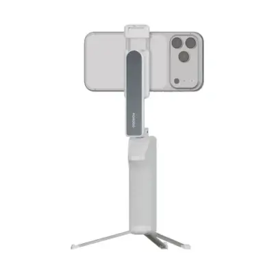 Porodo Malibu Selfie Stick with Tripod and Bluetooth Shutter Button - White