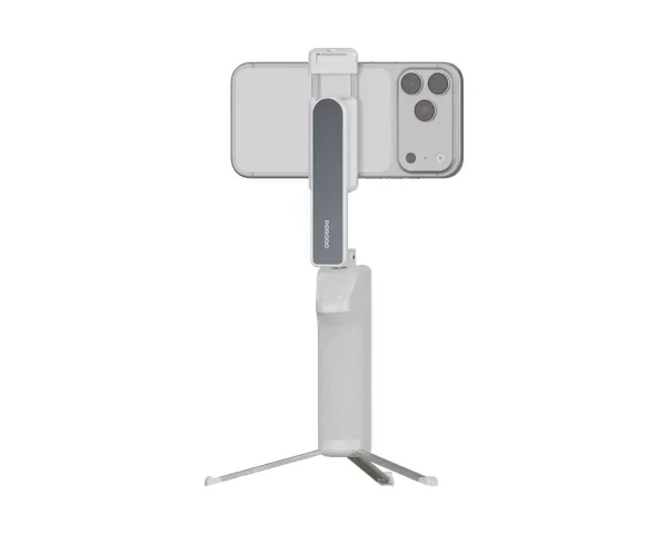 Porodo Malibu Selfie Stick with Tripod and Bluetooth Shutter Button - White