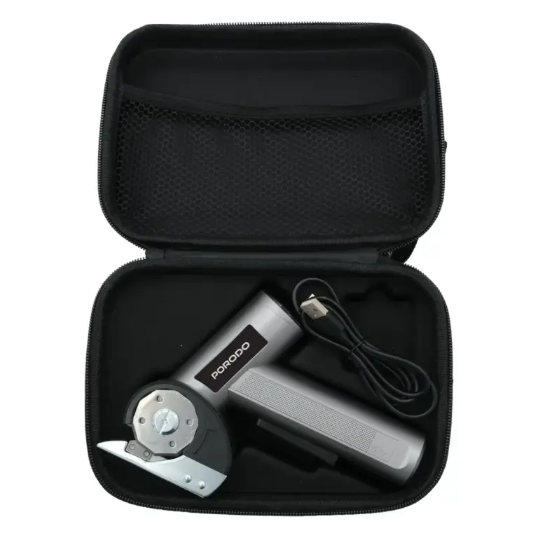 Porodo Sharp Cordless Electric Scissors with Guide Light & LED Display - Grey
