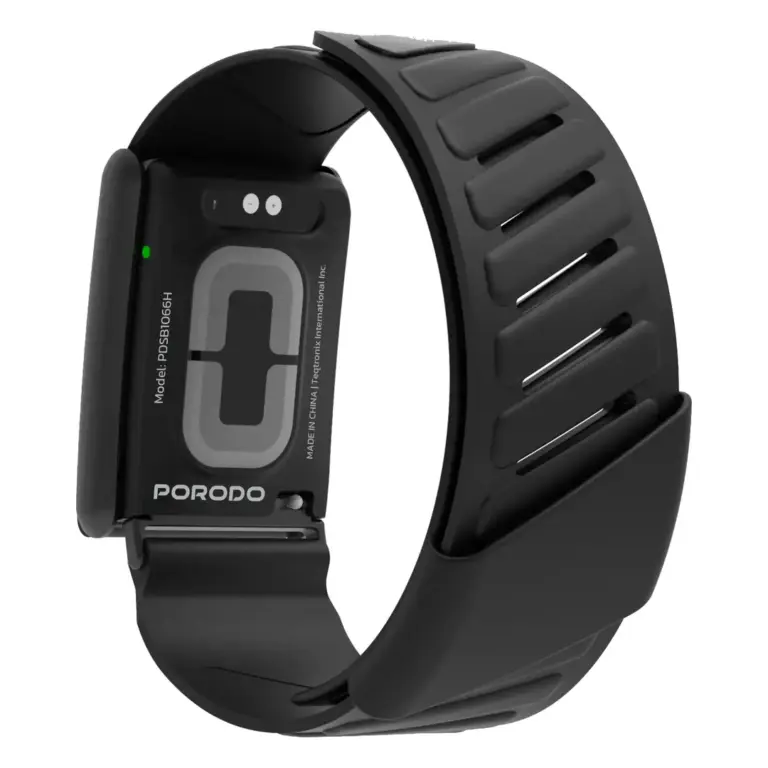 Porodo TrackFit Apex Screenless Fitness Tracker with Electrocardiogram Monitorong - Black
