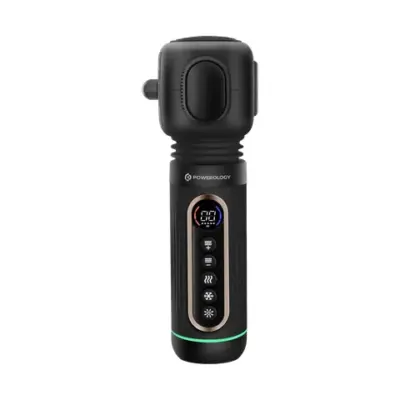 Powerology FlexForce Cordless Electric Muscle Massager with High-Intensity Vibration - Black