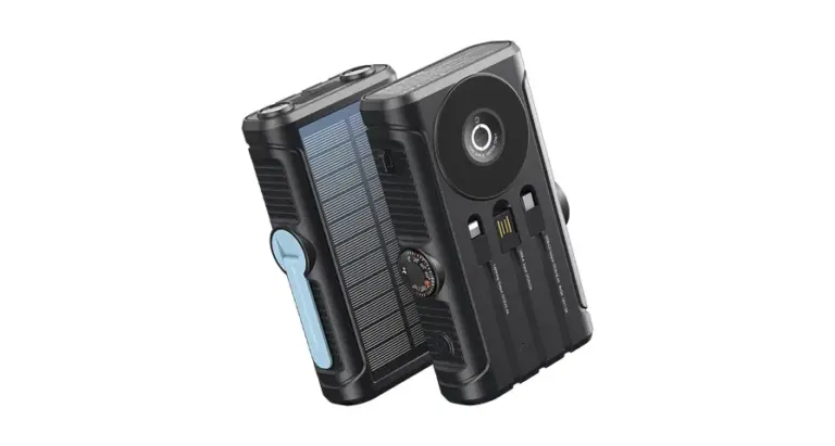 Powerology Helio Lux MagSafe Solar Power Bank - Black