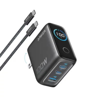 Anker 100W GaN Fast Charger with Smart Display