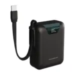 Powerology York SuperMini 10000mAh Powerbank with PD 22.5W & Built-in Type-C - Orange