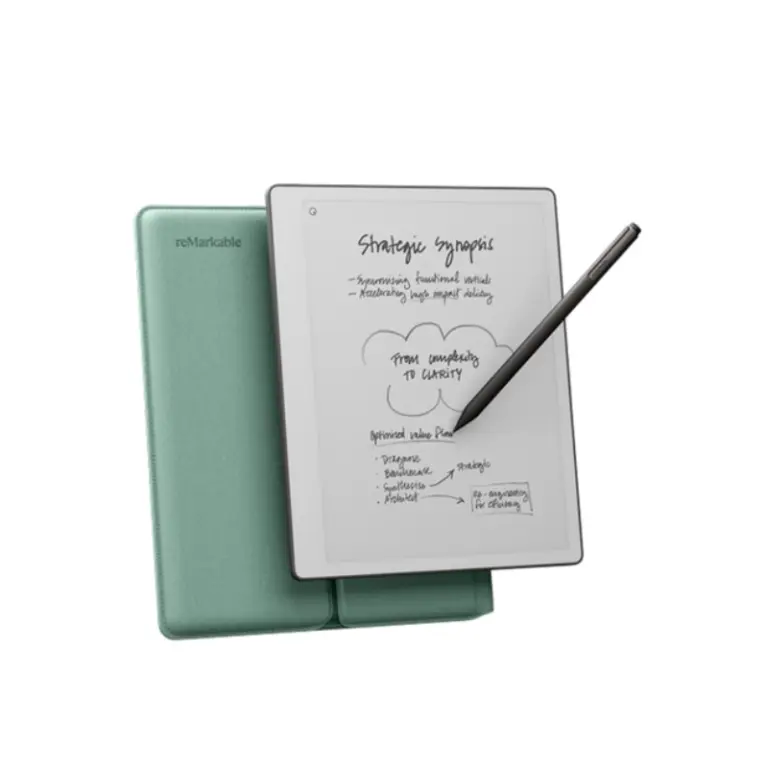 reMarkable Paper Pure Bundle (with Marker Plus, Sleeve Folio, Mist Green)