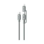 Green Lion 2-In-1 PVC Cable with USB-C & Lightning – Gray