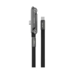 Green Lion 2 in 1 USB-C Holder Cable with Foldable Design - Black