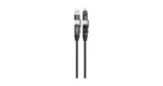 Green Lion 4-In1 Silicone Cable with Digital Display - Black