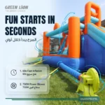 Green Lion Adventure Park GIP-17 Inflatable Bounce House - Blue
