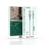 Green Lion Braided USB-A Charging Cable - Grey