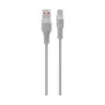 Green Lion Braided USB-A Charging Cable - Grey