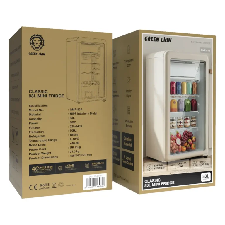 Green Lion Classic 83L Mini Fridge - White