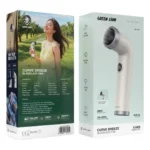 Green Lion Curve Breeze Bladeless Fan - White
