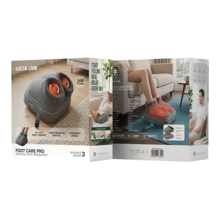 Green Lion Foot Care Pro Shiatsu Foot Massager - Grey