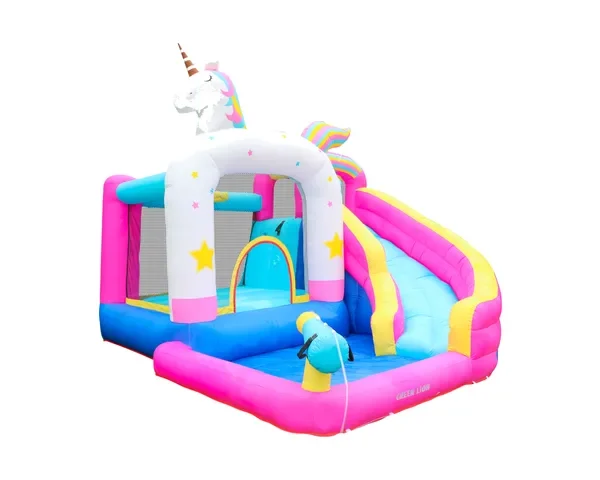 Green Lion GIP-12 Wonder Land Inflatable Bounce House - Pink