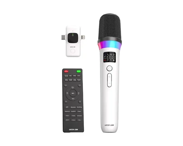 Green Lion GM-97X Wireless Microphone with Remote - White