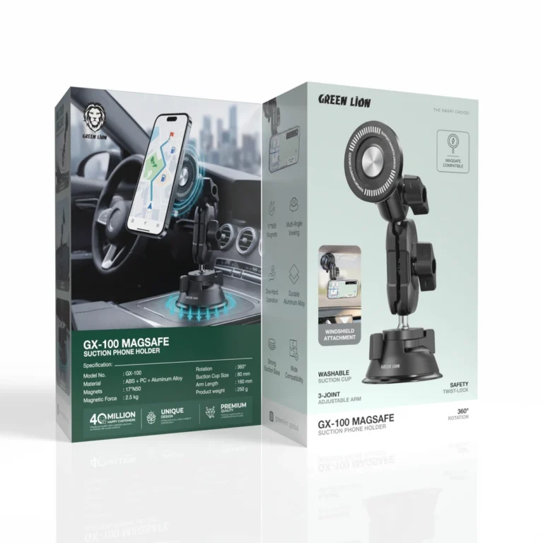 Green Lion GX-100 MagSafe Suction Phone Holder - Black
