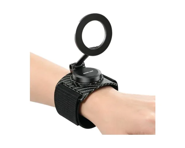 Green Lion GX-26 MagSafe Wrist Phone Mount with 360° Rotatable Base - Black