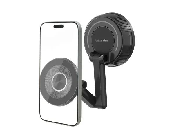 Green Lion GX-95 MagSafe Suction Car Phone Holder - Black