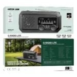 Green Lion G-Radio Lite with Power Bank & Flashlight - Black
