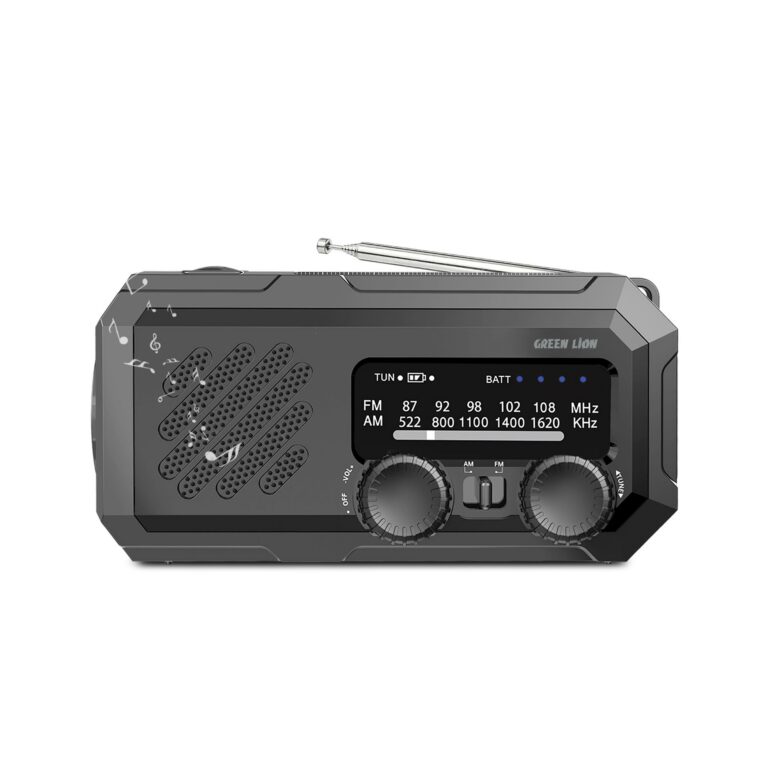 Green Lion G-Radio Lite with Power Bank & Flashlight - Black