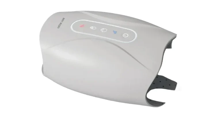 Green Lion Hand Massager with Heat and Compression - White