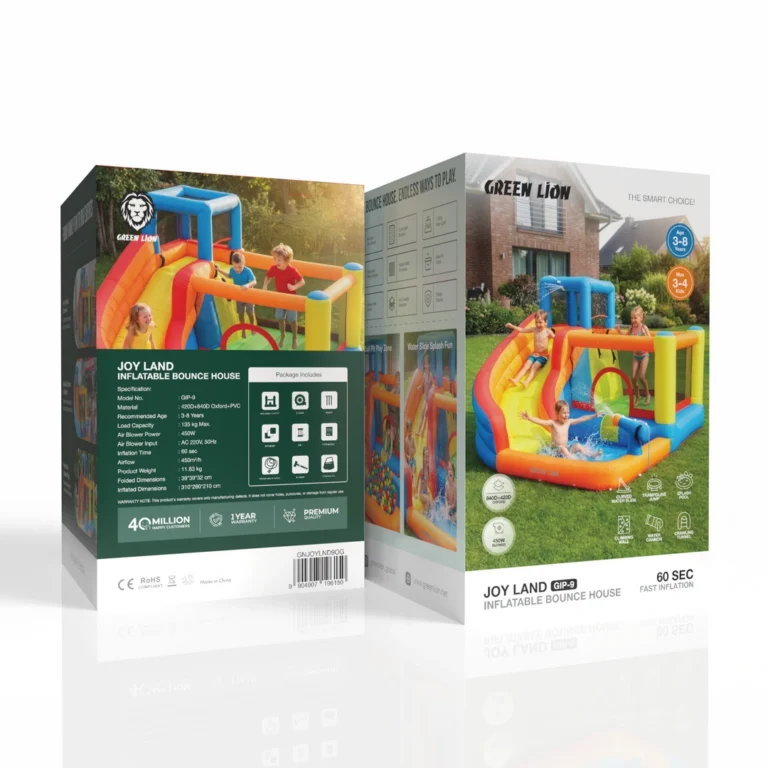 Green Lion Joy Land GIP-9 Inflatable Bounce House - Orange