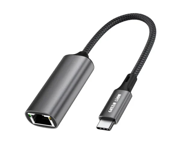 Green Lion Link Hub USB-C to Ethernet Adapter - Grey