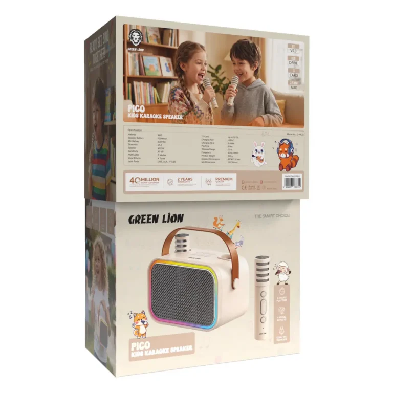 Green Lion Pico Kids Karaoke Speaker - Beige