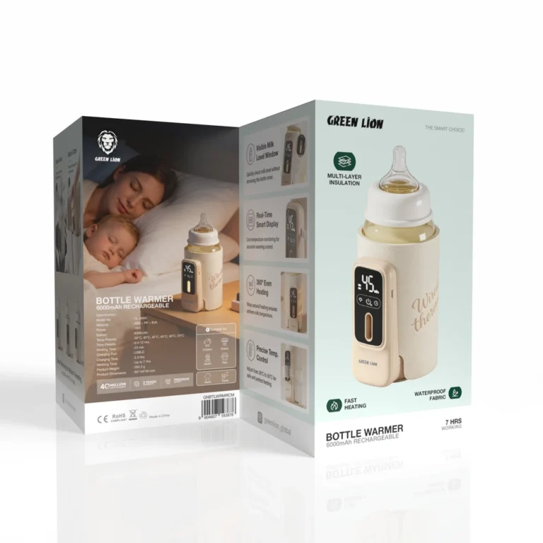 Green Lion Rechargeable 6000mAh Bottle Warmer - Cream
