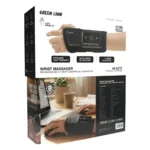 Green Lion Rechargeable Wrist Massager with Heat Compress & Vibration - Black